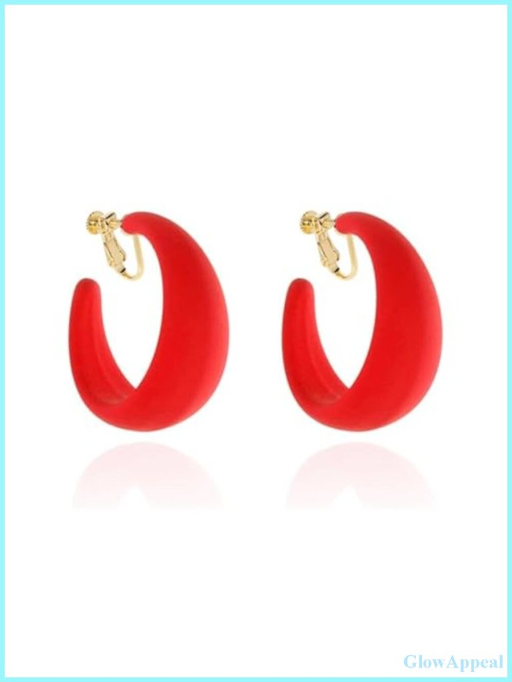 Chunky Wide Clip On Hoop Earrings for Women Retro 80s 90s Vintage Style